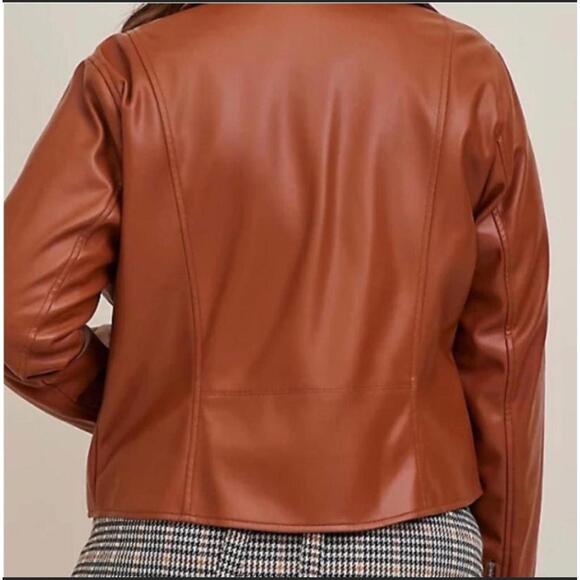 #459 - Torrid Faux Leather Motto Jacket - Picture 3 of 7